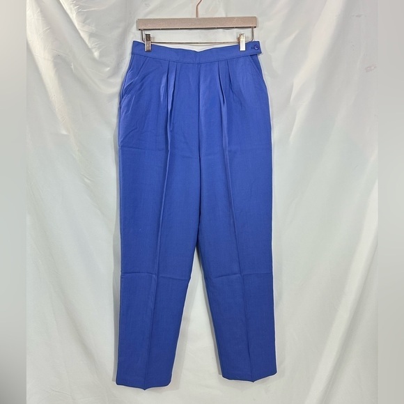 Vintage Impressions blue high waisted pleated trousers size 12 - Picture 1 of 5
